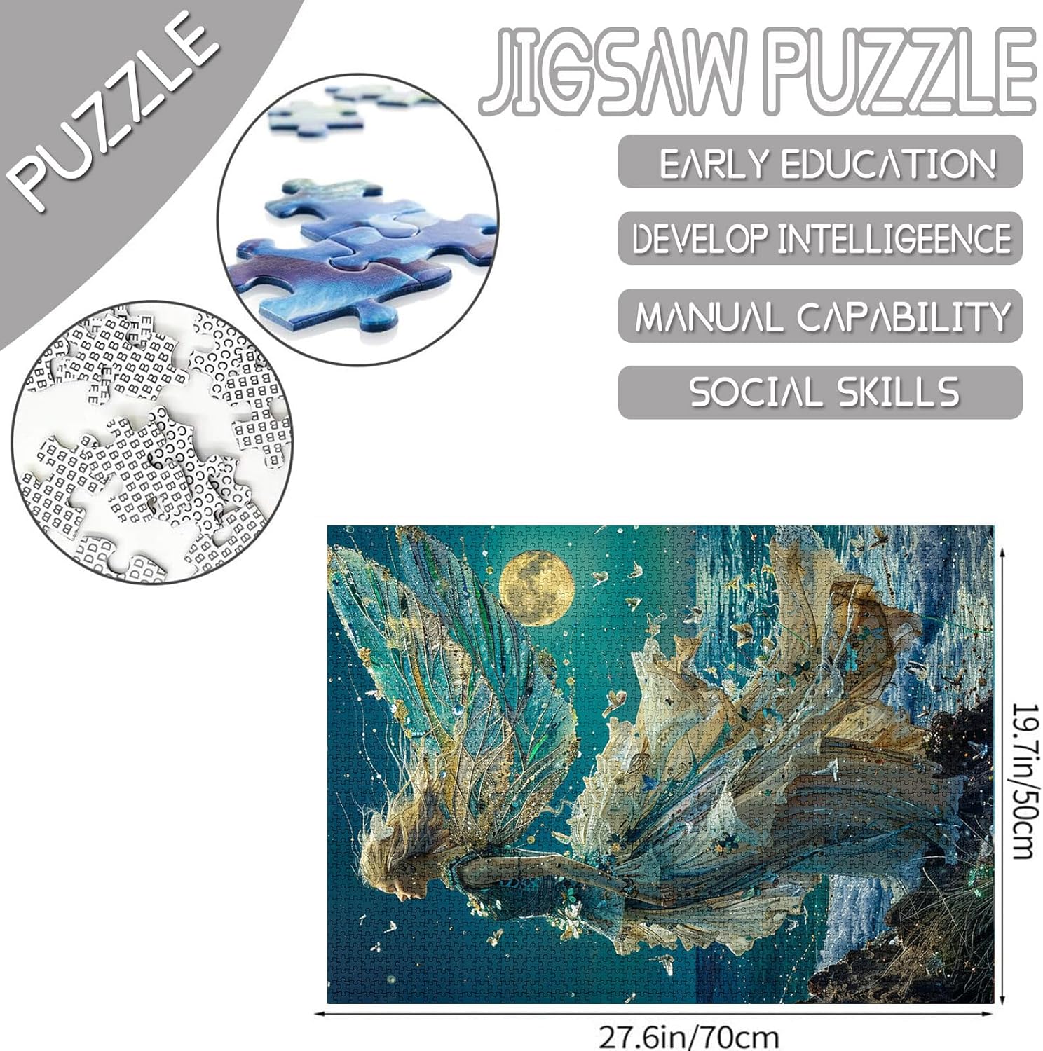 Fairy under the Moon Jigsaw Puzzles