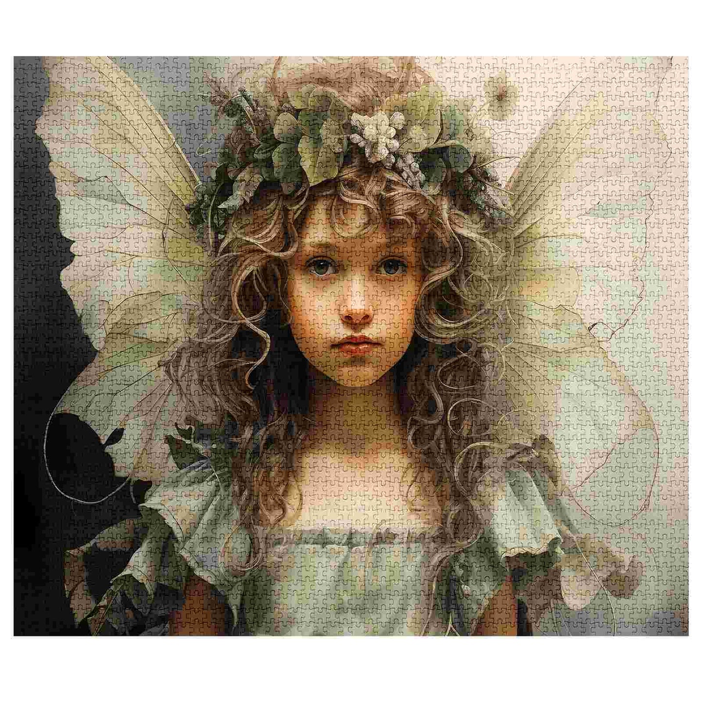 Serene Fairy with Leafy Crown Jigsaw Puzzles