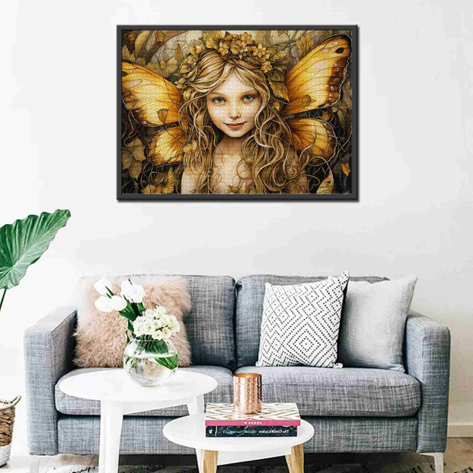 Golden Fairy with Autumn Wings Jigsaw Puzzles