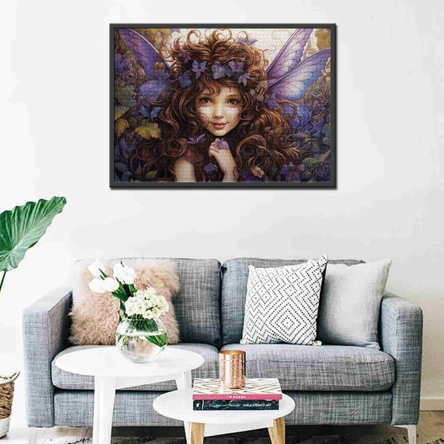 Sweet Fairy with Purple Wings Jigsaw Puzzles