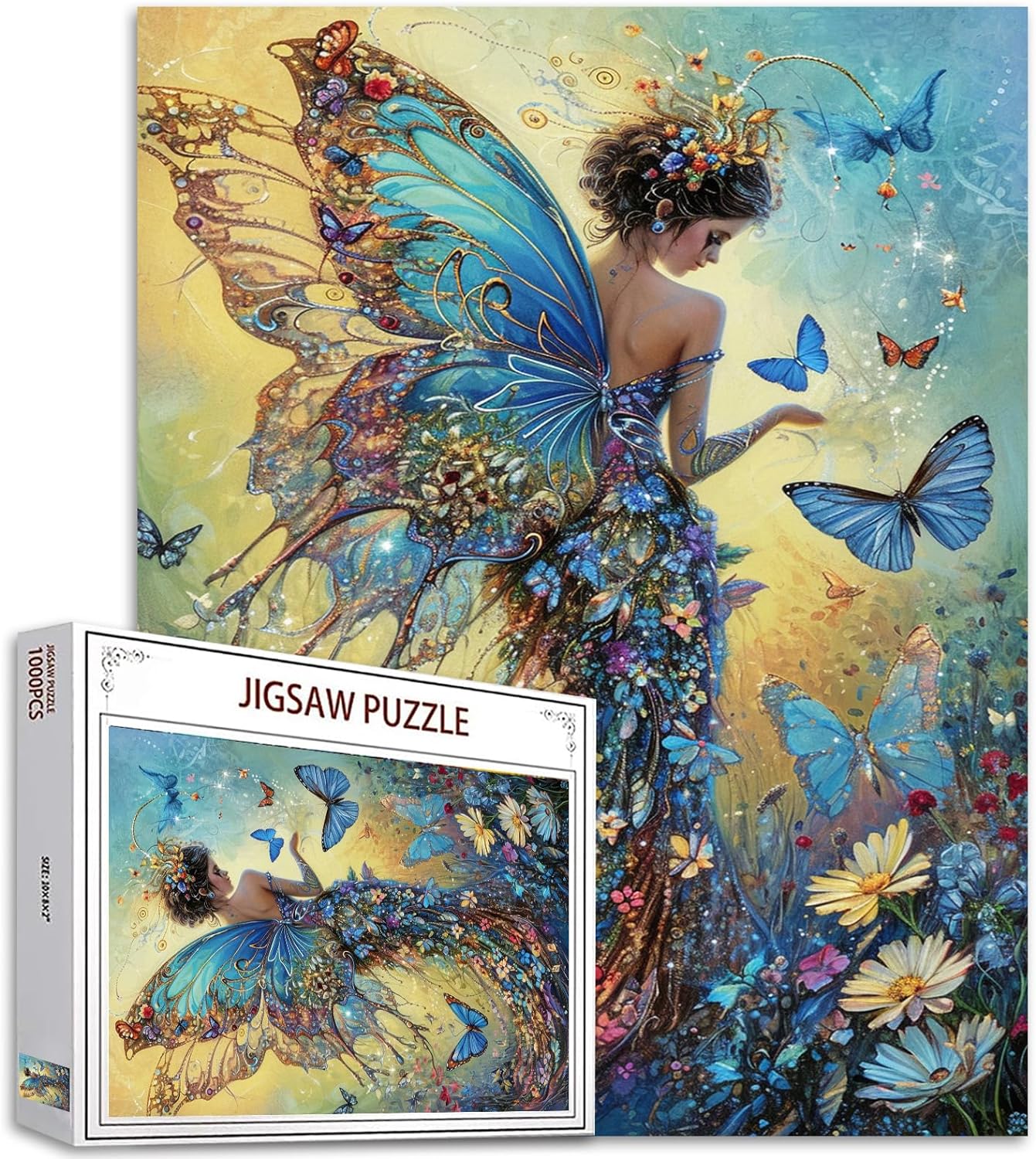 Fairy in blue dress Jigsaw Puzzles