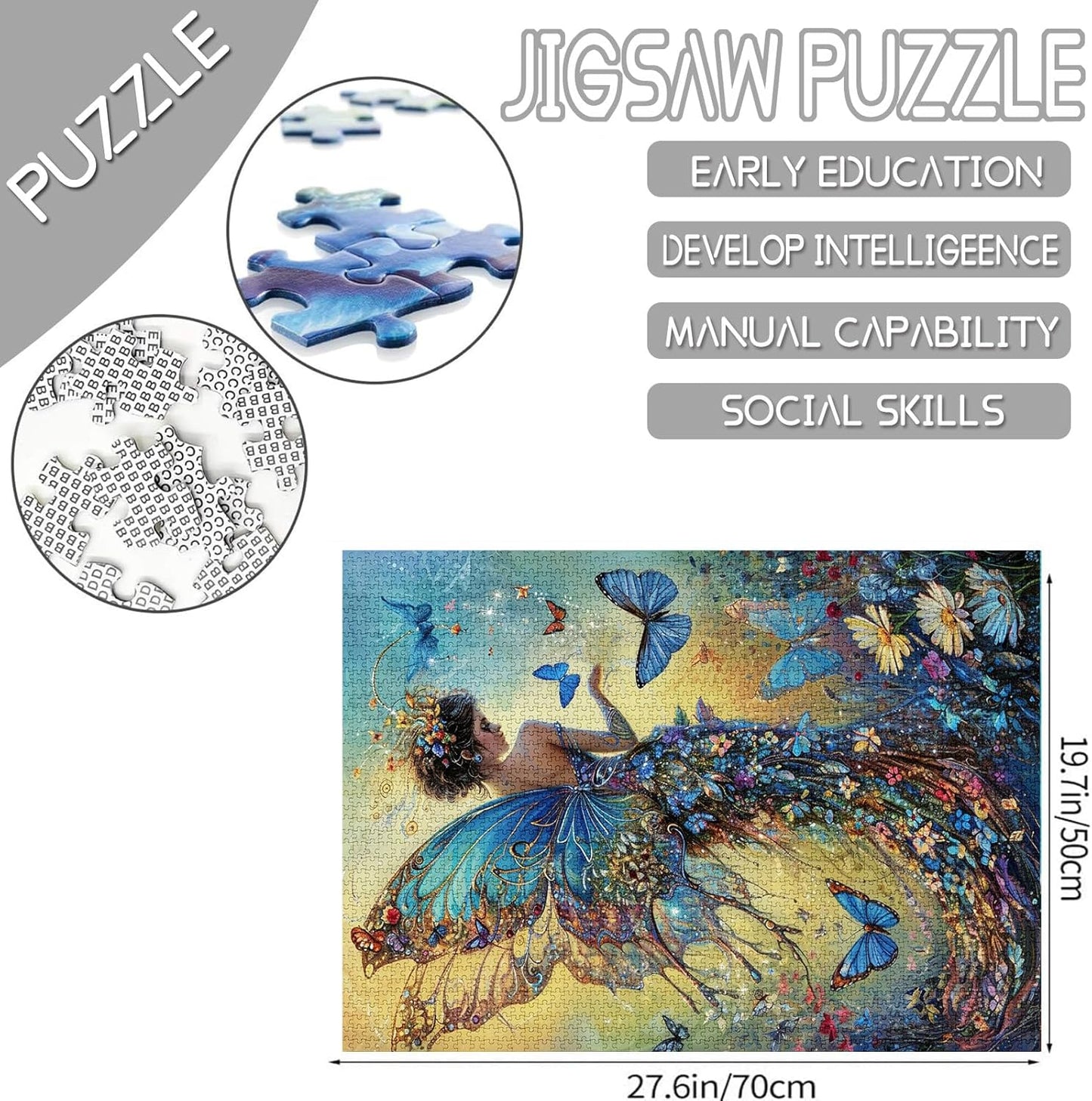 Fairy in blue dress Jigsaw Puzzles