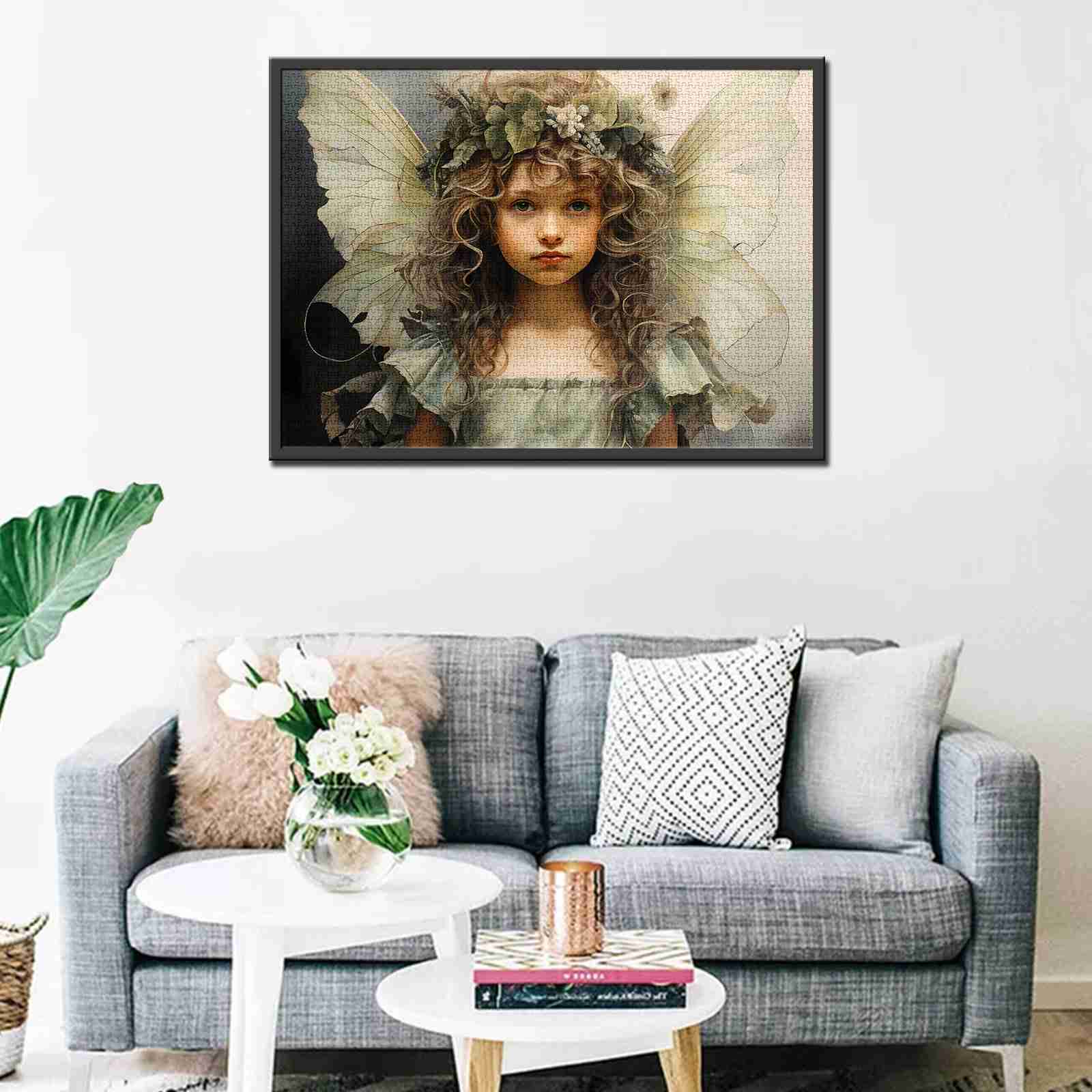 Serene Fairy with Leafy Crown Jigsaw Puzzles