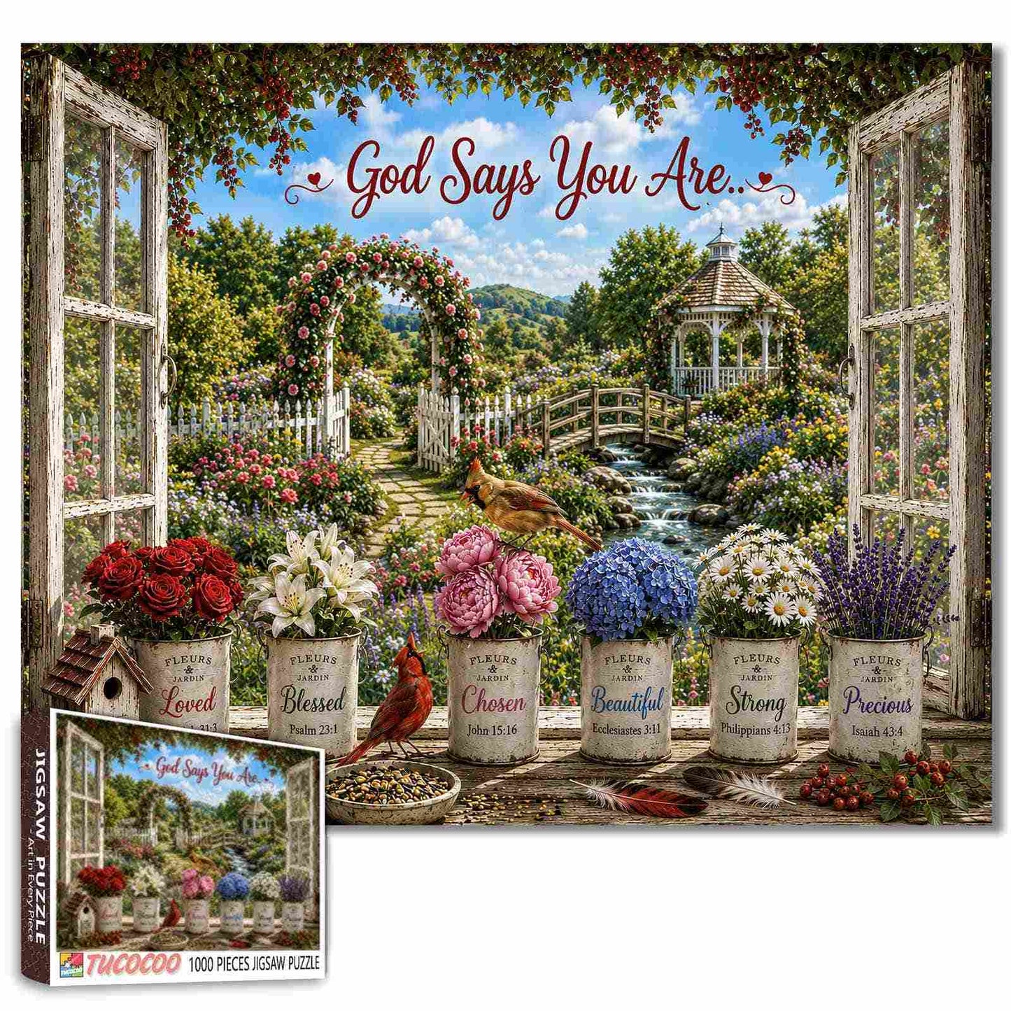 Faith Filled Garden Blessings Jigsaw Puzzle