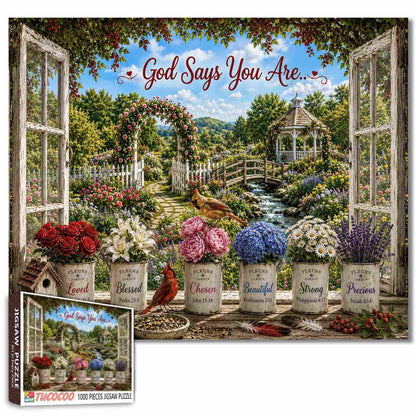 Faith Filled Garden Blessings Jigsaw Puzzle