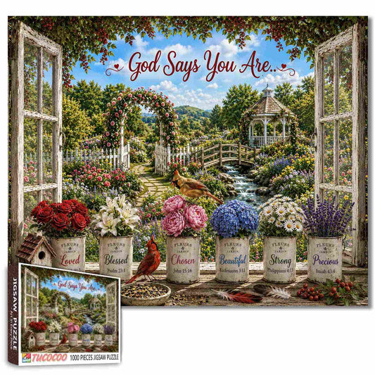 Faith Filled Garden Blessings Jigsaw Puzzle