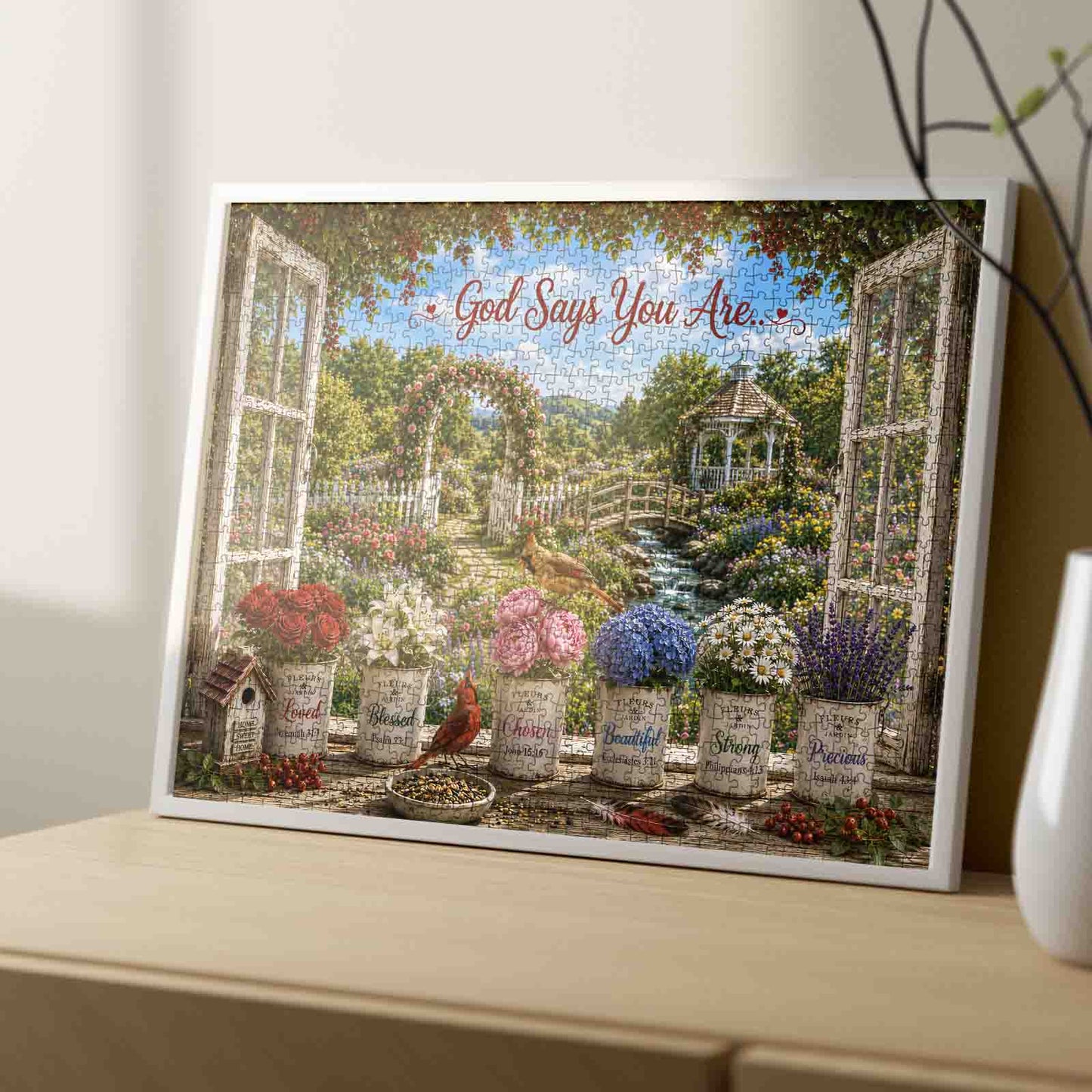 Faith Filled Garden Blessings Jigsaw Puzzle