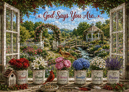 Faith Filled Garden Blessings Jigsaw Puzzle