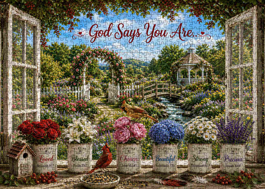 Faith Filled Garden Blessings Jigsaw Puzzle