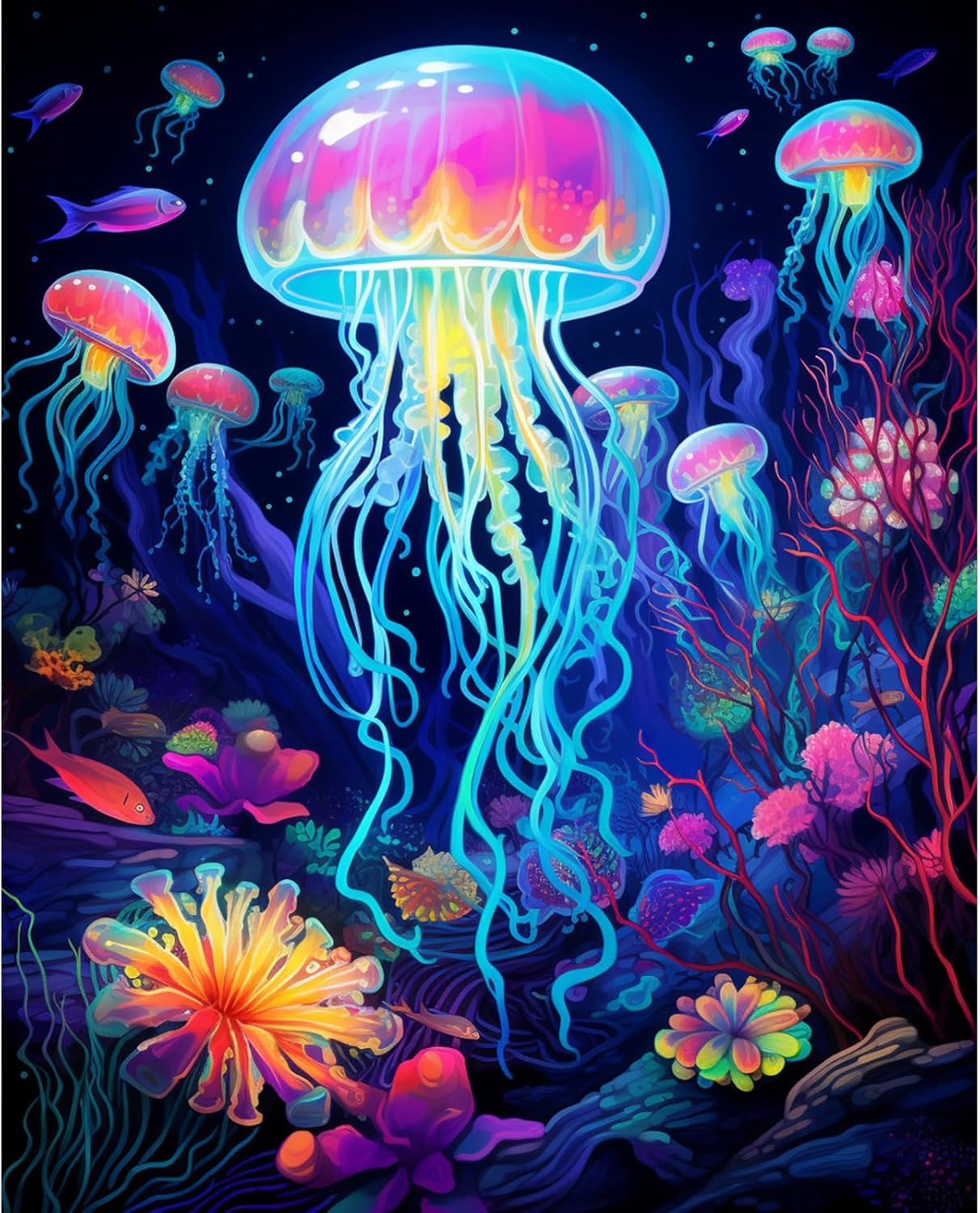 Fancy Jellyfish Paint by Numbers