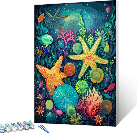 Fancy Starfish Paint by Numbers