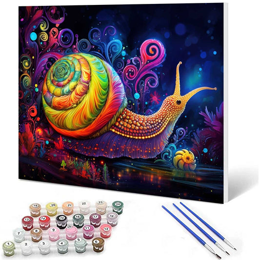 Fancy Colorful Snail Paint by Numbers