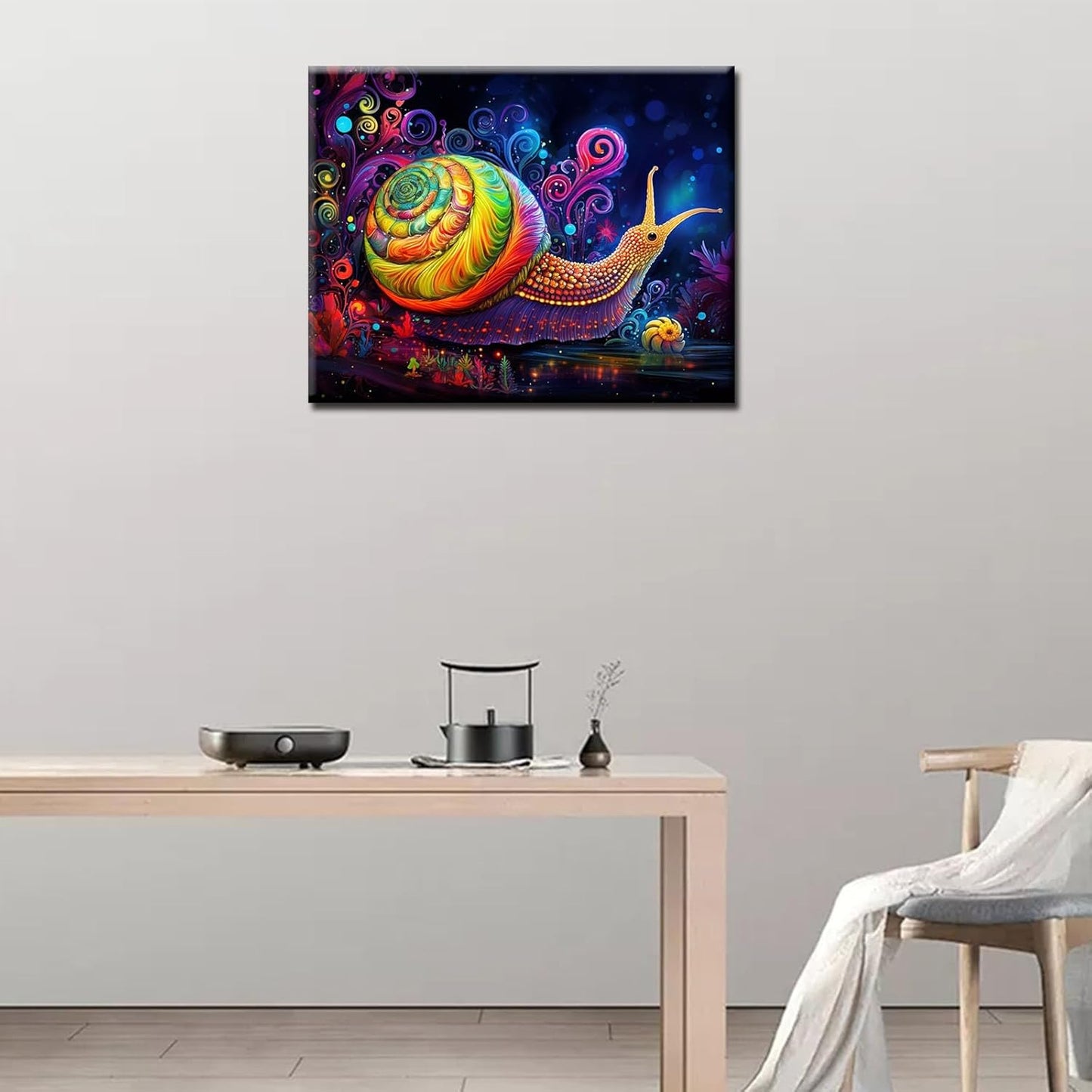 Fancy Colorful Snail Paint by Numbers