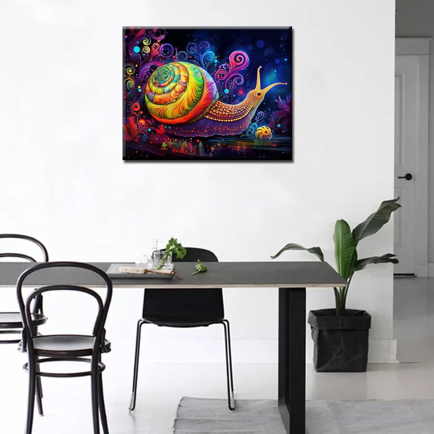 Fancy Colorful Snail Paint by Numbers