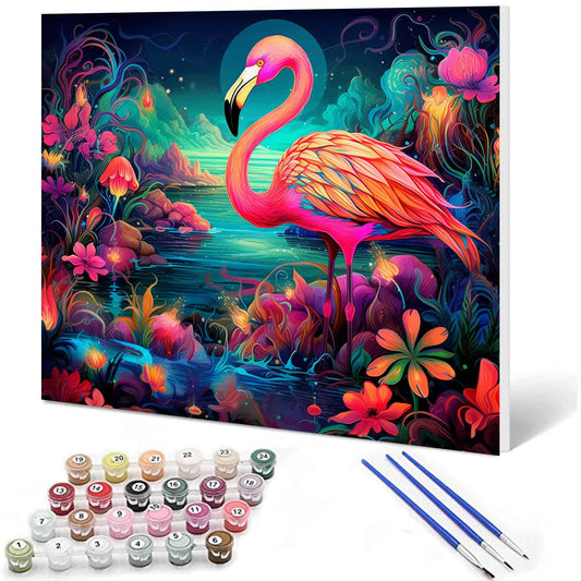 Fancy Flamingo Paint by Numbers