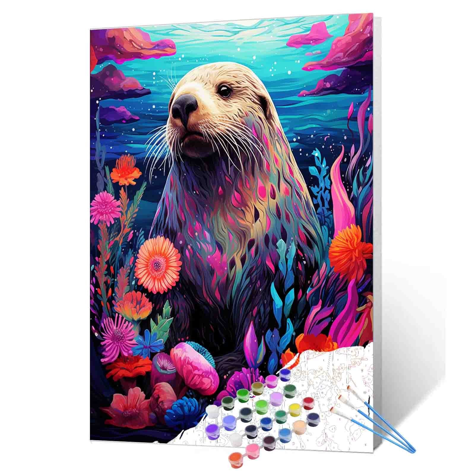 Fancy Seal Dog Paint by Numbers – Tucocoo