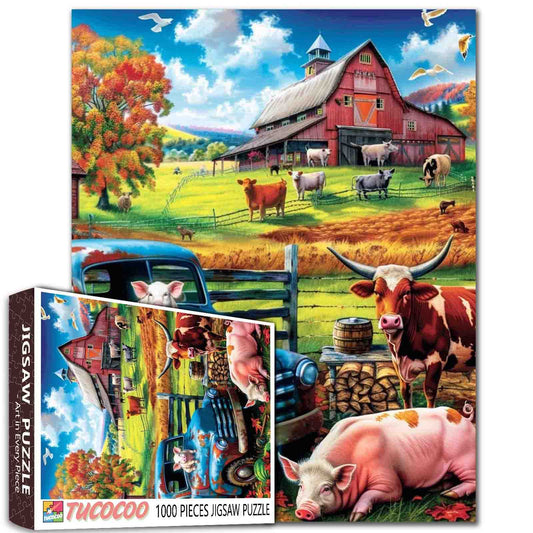 Farmhouse with Animals Jigsaw Puzzle