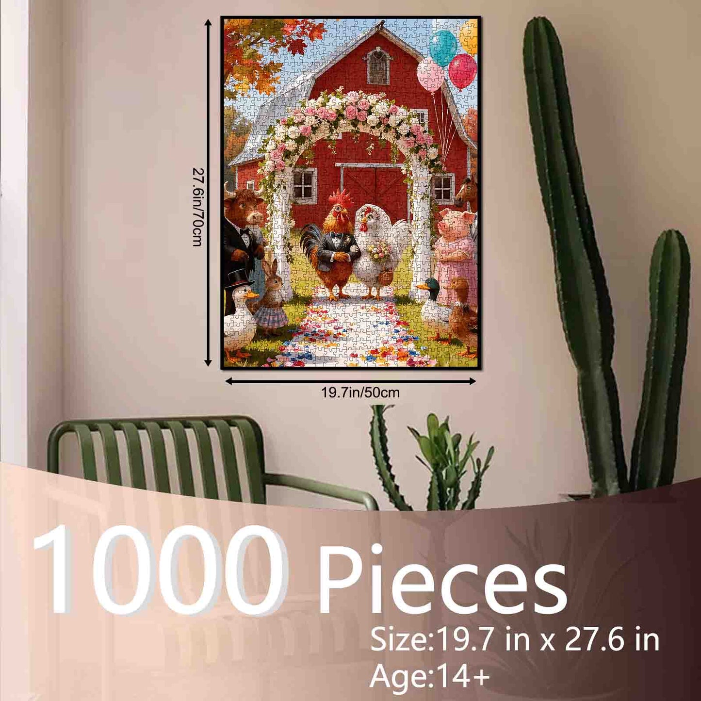 Farmyard Animal Wedding Barn Romance Jigsaw Puzzle
