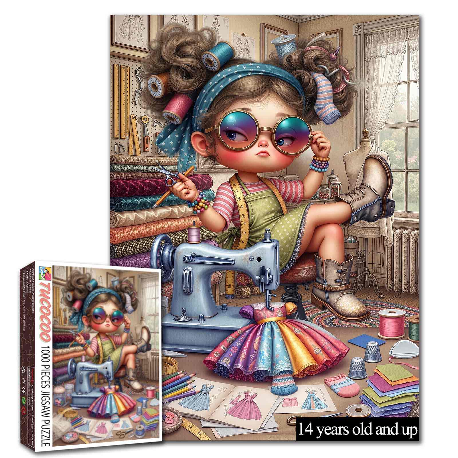 Fashion Designer Sewing Room Jigsaw Puzzle