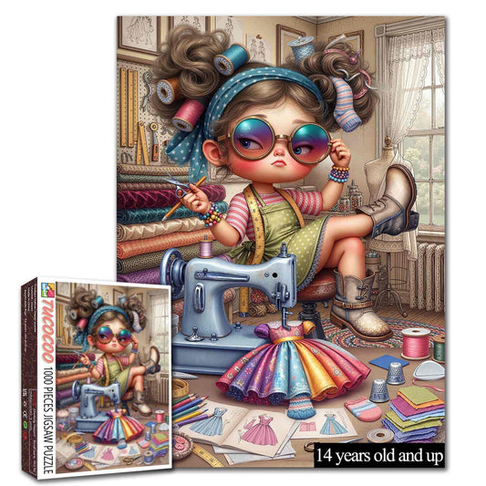 Fashion Designer Sewing Room Jigsaw Puzzle