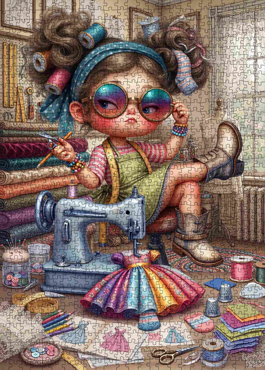 Fashion Designer Sewing Room Jigsaw Puzzle