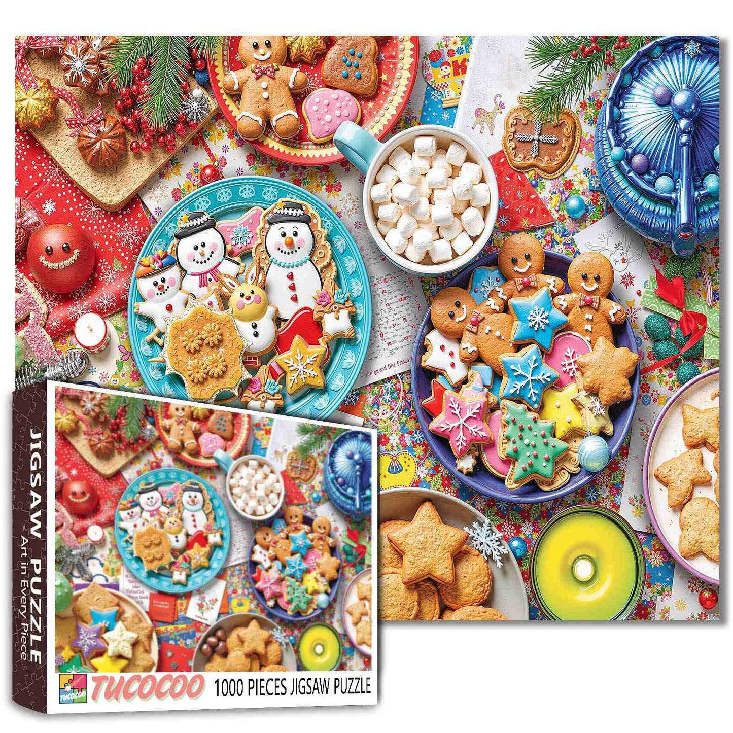 Festive Christmas Cookies Delight Jigsaw Puzzle
