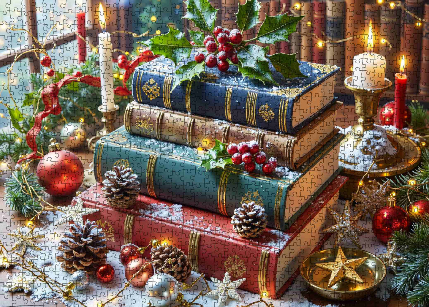 Festive Holiday Books Jigsaw Puzzle