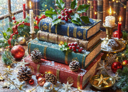 Festive Holiday Books Jigsaw Puzzle