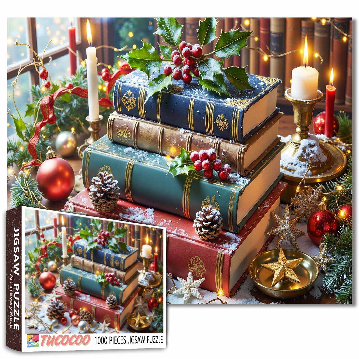 Festive Holiday Books Jigsaw Puzzle