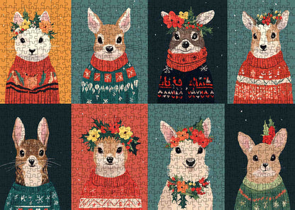 Festive Woodland Friends Jigsaw Puzzle