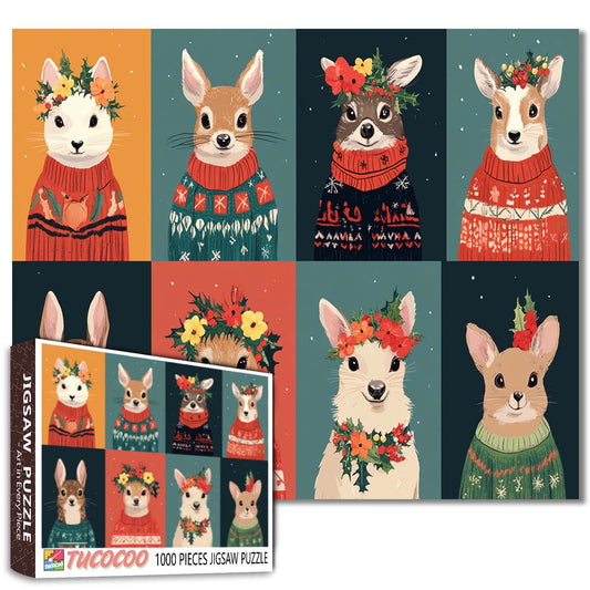 Festive Woodland Friends Jigsaw Puzzle