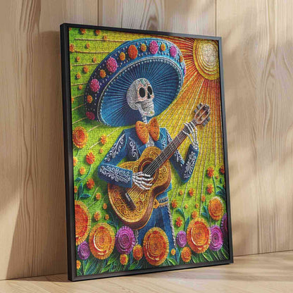 Fiesta Skeleton Guitarist Jigsaw Puzzle