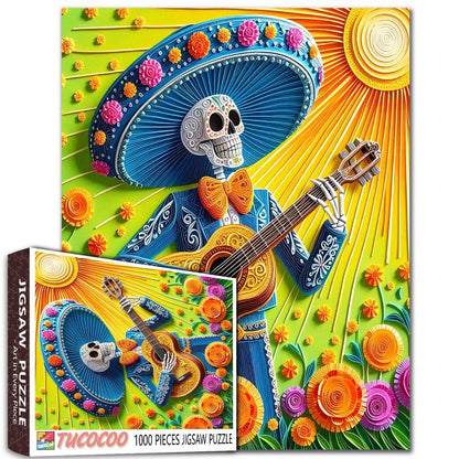 Fiesta Skeleton Guitarist Jigsaw Puzzle