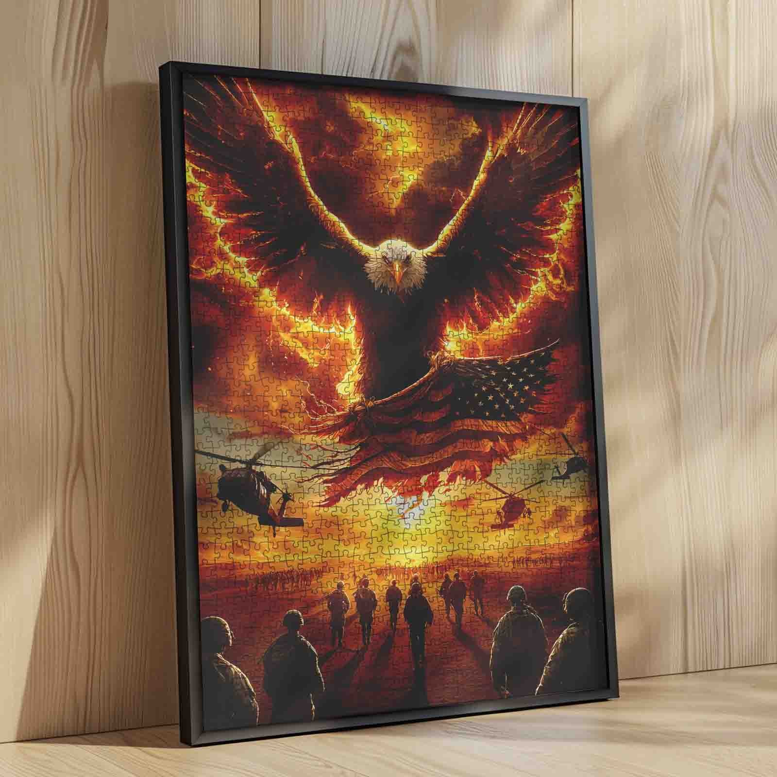 Flaming Eagle of Freedom Jigsaw Puzzle – Tucocoo