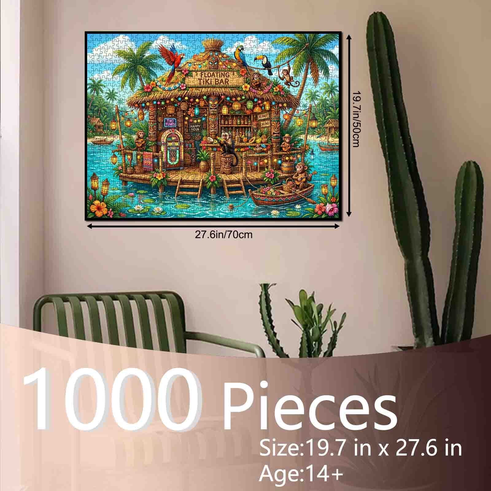 Floating Tropical Tiki Bar Jigsaw Puzzle