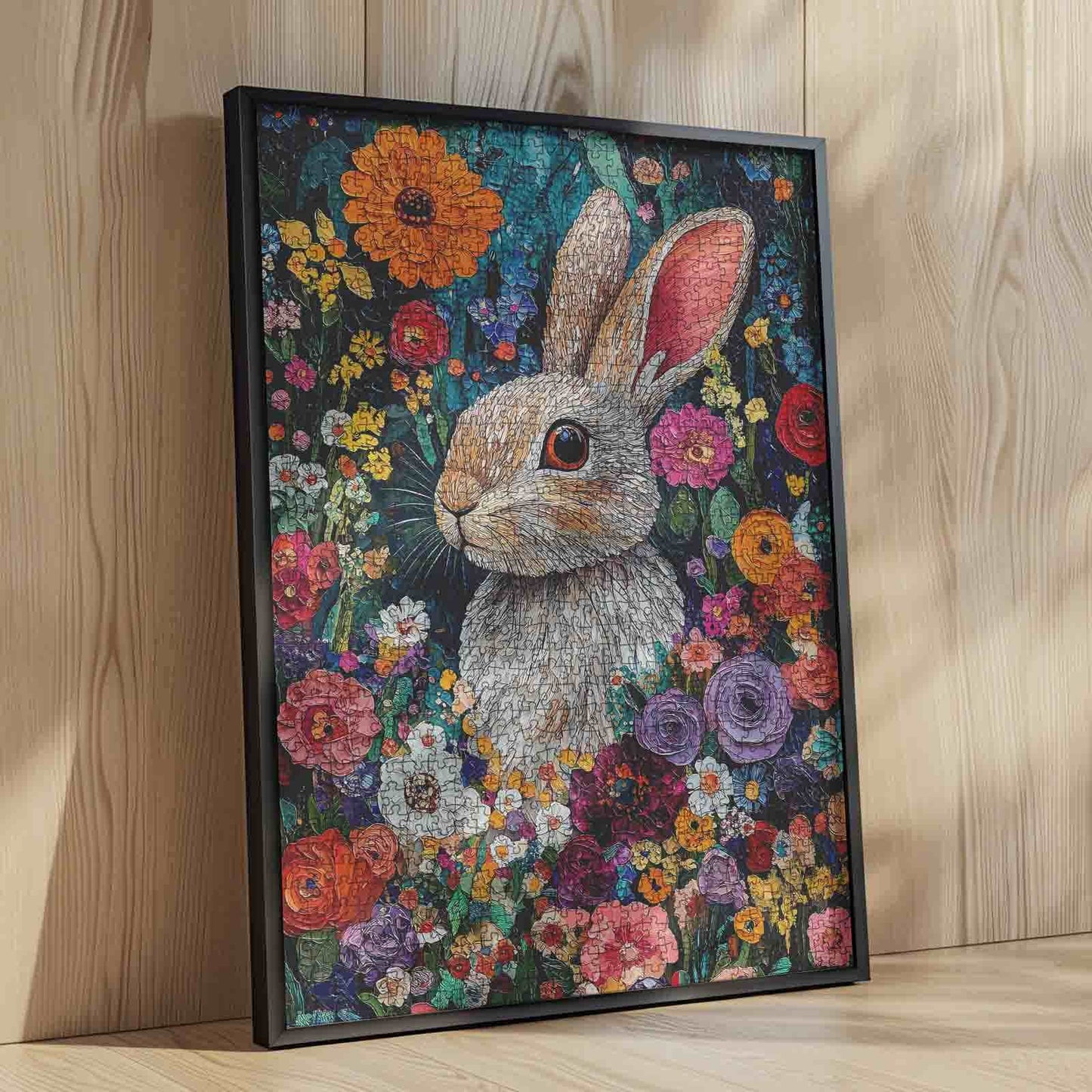 Floral Bunny Bloom Jigsaw Puzzle