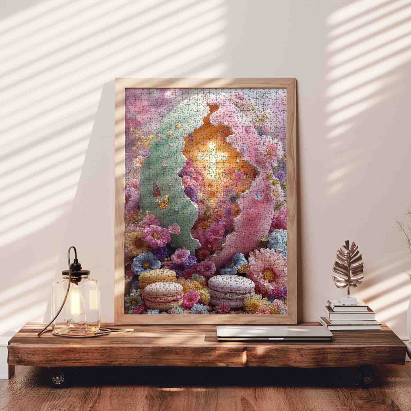 Floral Easter Bunny Silhouette Dream Jigsaw Puzzle
