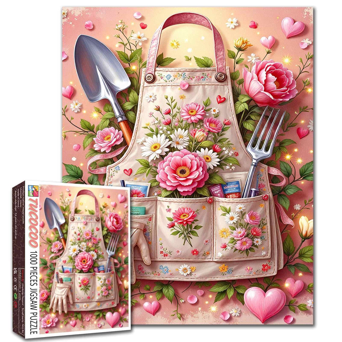 Floral Garden Apron Love Jigsaw Puzzle