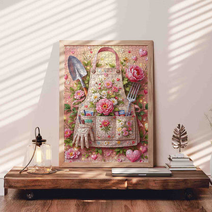 Floral Garden Apron Love Jigsaw Puzzle