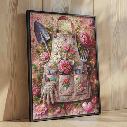 Floral Garden Apron Love Jigsaw Puzzle