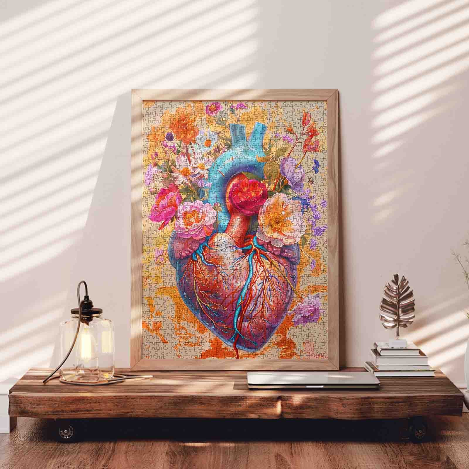 Floral Heart Anatomy Jigsaw Puzzle