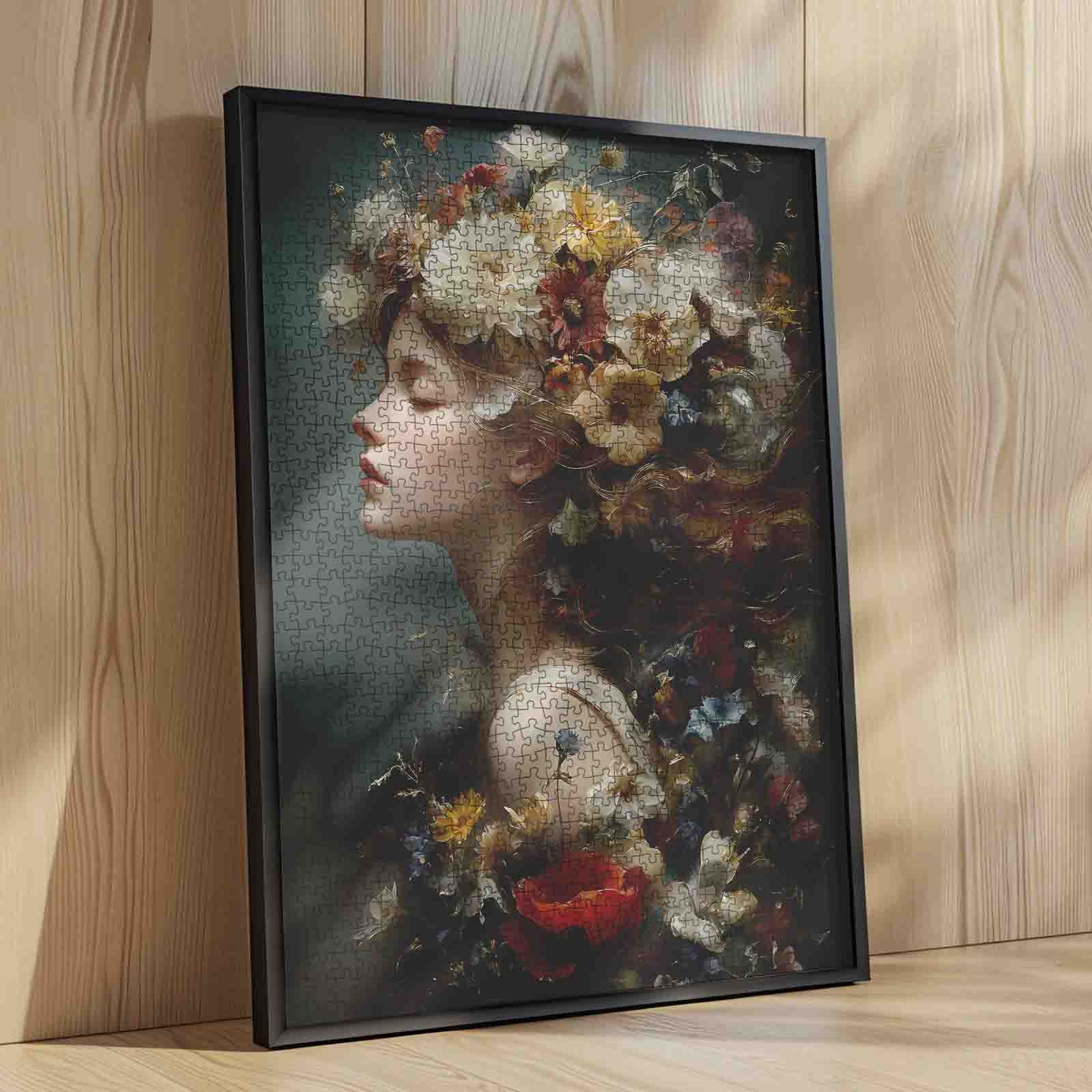 Floral Muse Portrait Fantasy Jigsaw Puzzle