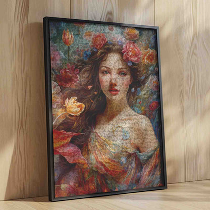 Floral Muse Portrait Jigsaw Puzzle