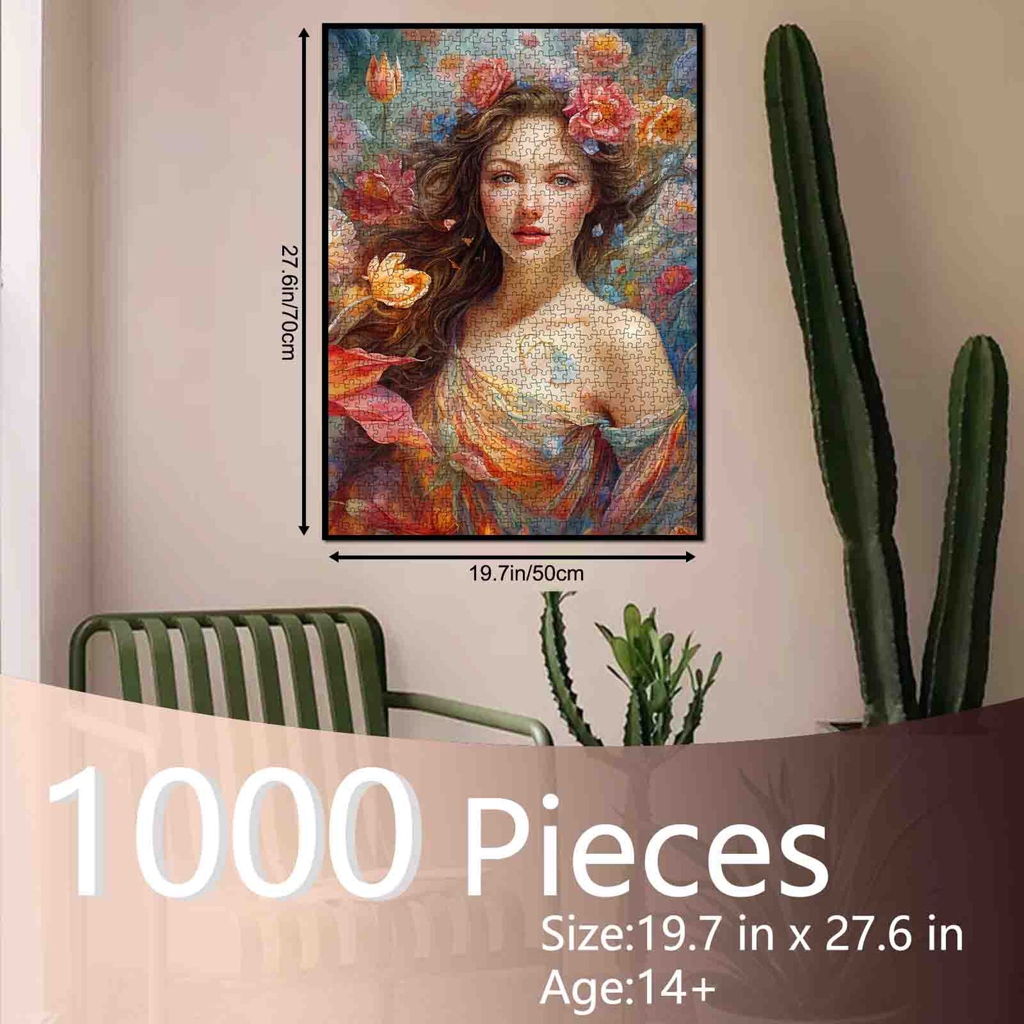 Floral Muse Portrait Jigsaw Puzzle