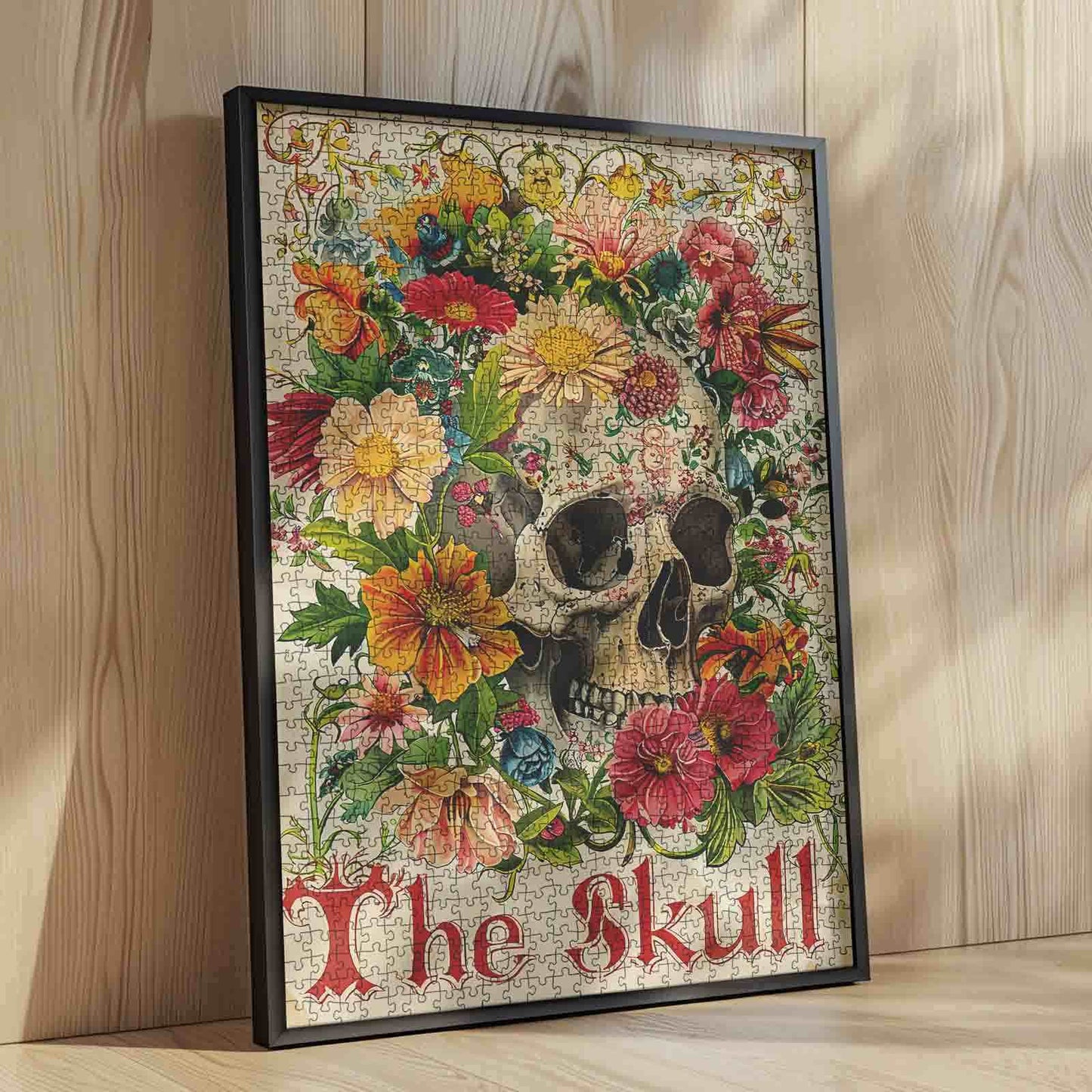 Floral Skull Vintage Style Jigsaw Puzzle