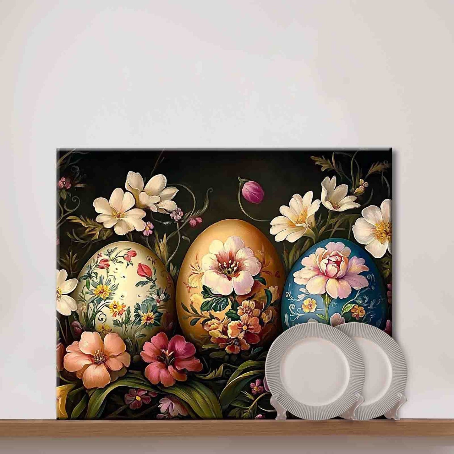 Floral Easter Eggs Still Life Paint by Numbers
