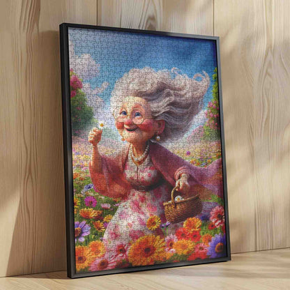 Flower Field Grandma Jigsaw Puzzle