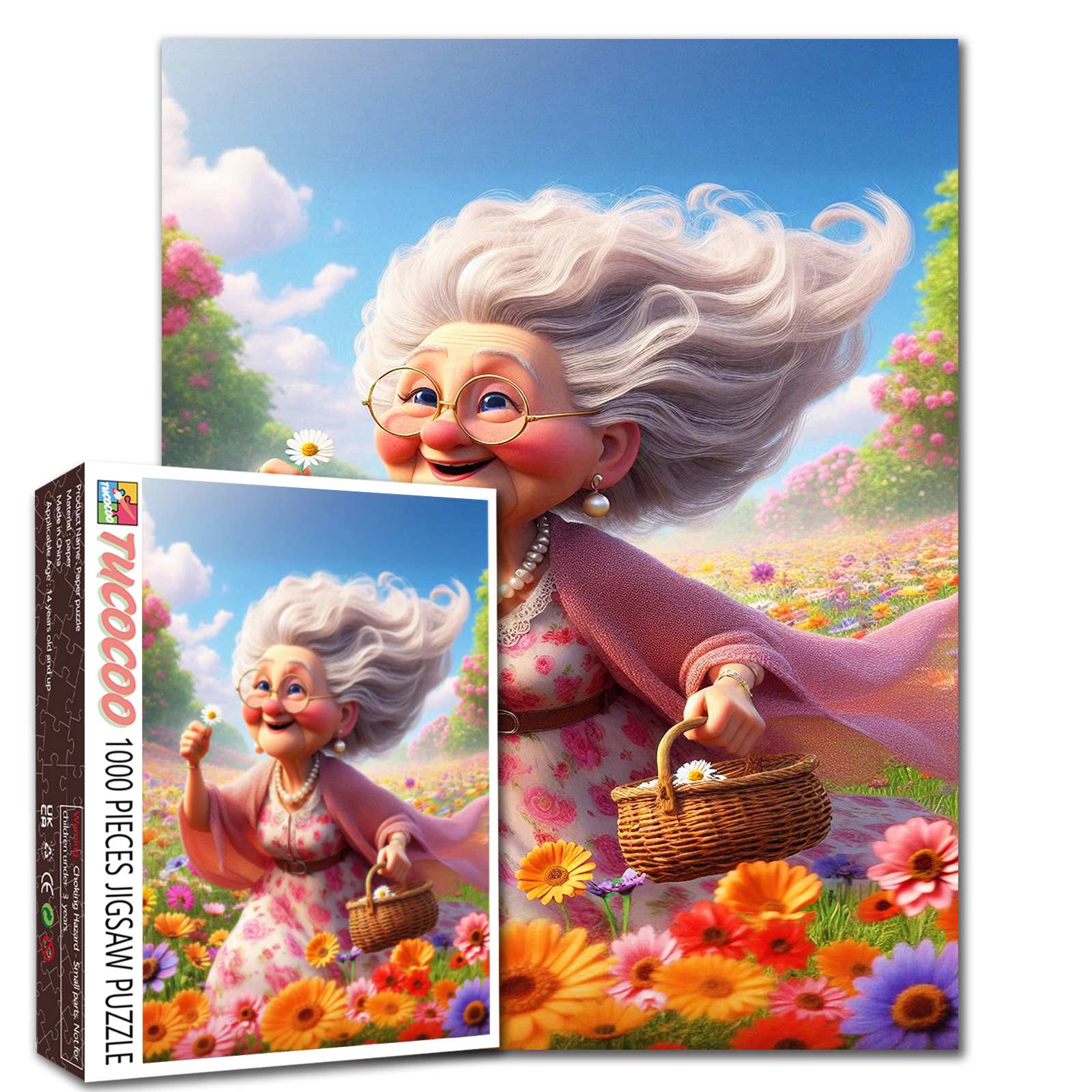 Flower Field Grandma Jigsaw Puzzle