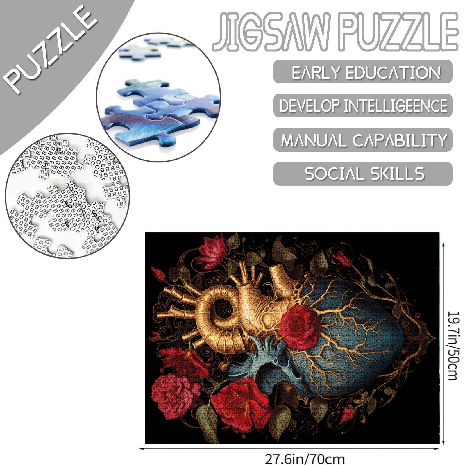 Heart of Roses Jigsaw Puzzles