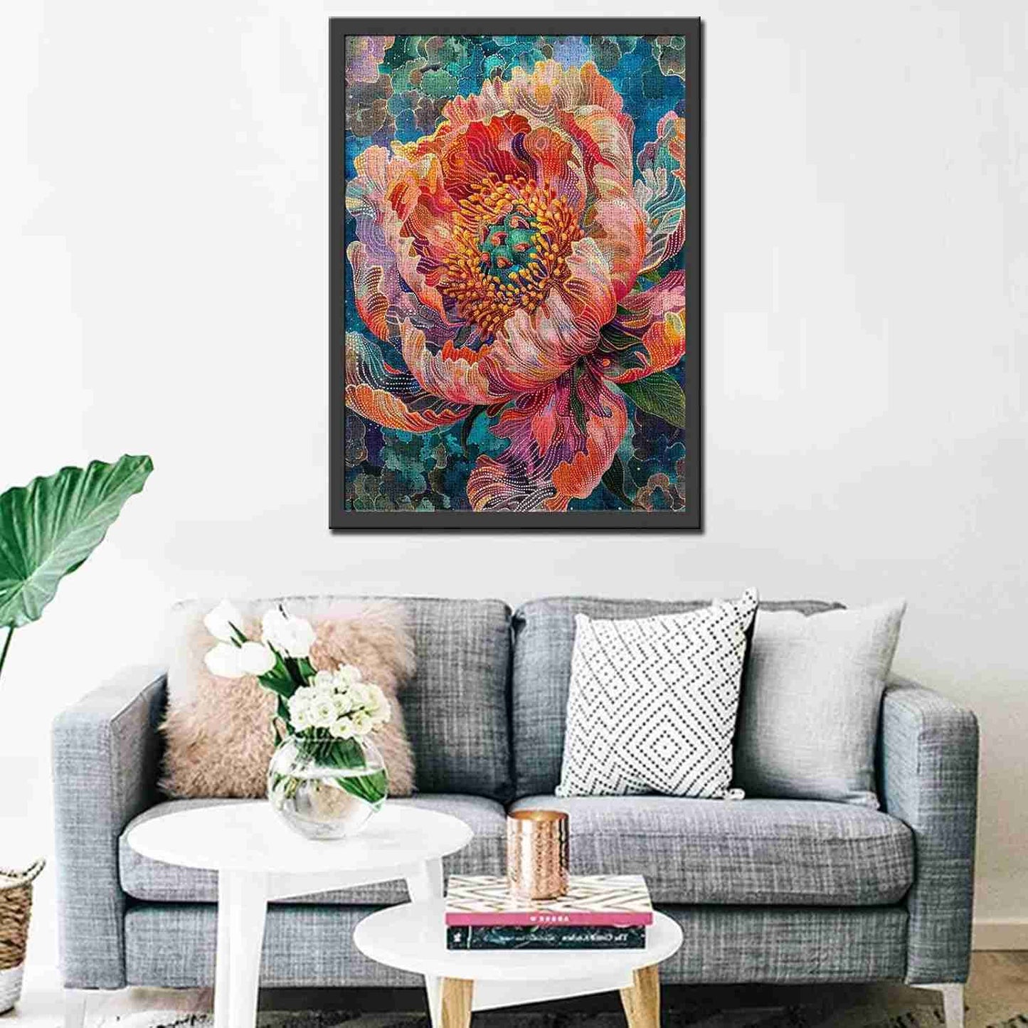 Vibrant Peony Flower Jigsaw Puzzles